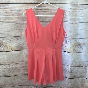 NWT House of Bleu Salmon Romper
